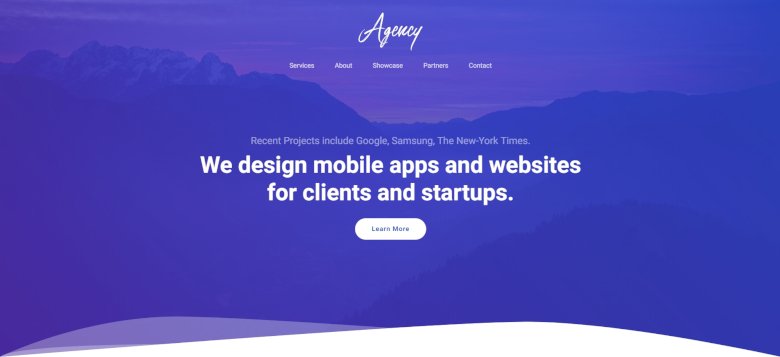 Agency Landing Page