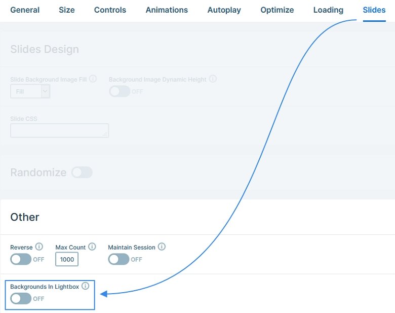 Backgrounds in Lightbox feature in Smart Slider