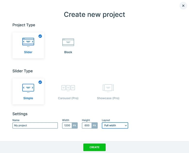 Setting the basic options of the project