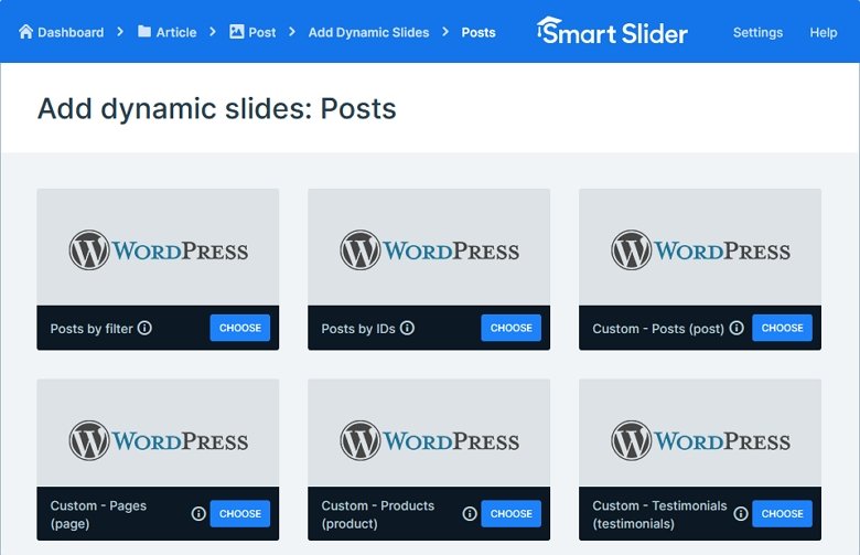 Smart Slider feature: Custom post generators 