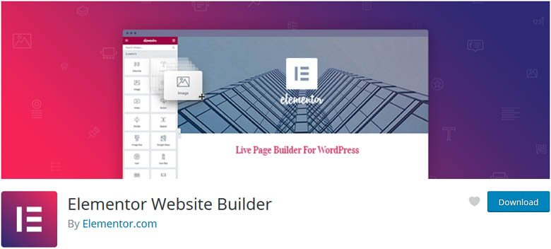 Elementor - one of the best Free WordPress page builder plugins