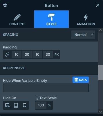 You can hide a layer when the selected variable is empty