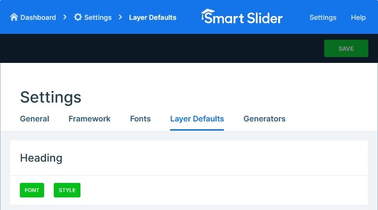 Set default styles for your layers at the Layer Defaults