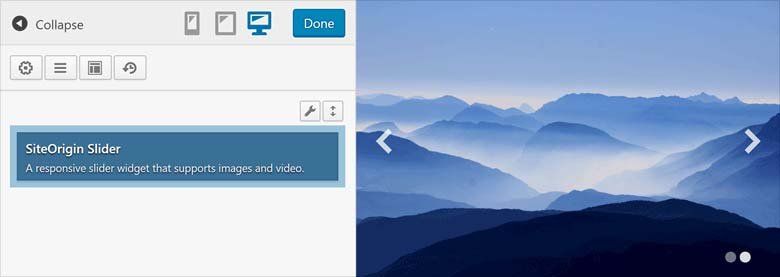 Page builder by SiteOrigin Slider Preview