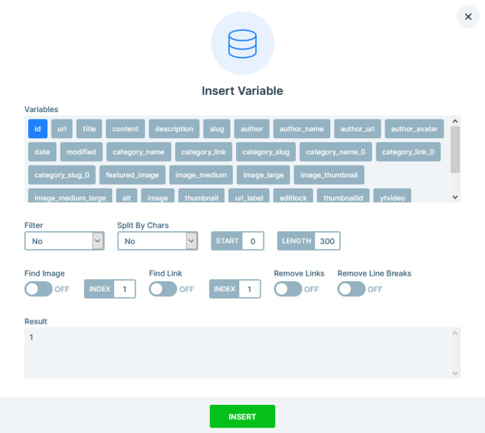 Insert variable in Smart Slider